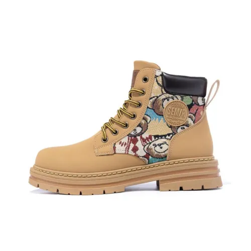 SEMIR Короткий MID Голень Мартин Boot Мужской Желтый