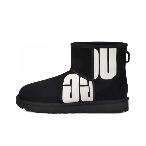 UGG Термостойкий противоскользящий короткий снегокат женский черный деконструкция стиль LOGO