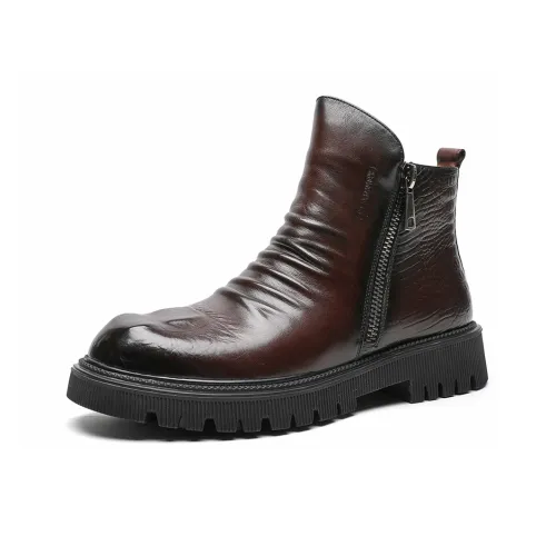 TRUMPPIPE Ankle Длина Martin Boot Мужской Коричневый