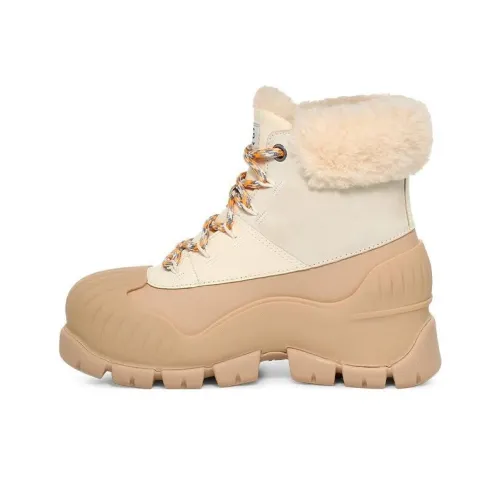 UGG Термостойкие противоскользящие короткие снегобутсы женские цвет окаменелый белый