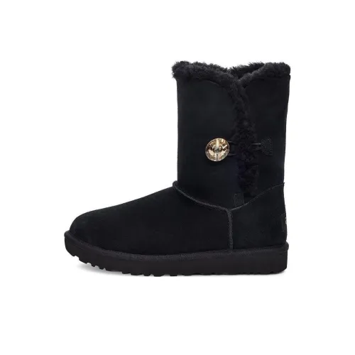 UGG Bailey Button II Термический противоскользящий покрытие Crew ботильоны Женские Черный