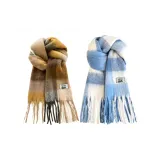 2 пачки (Большой клетка синий белый + Большой клетка желтый темно-зеленый)