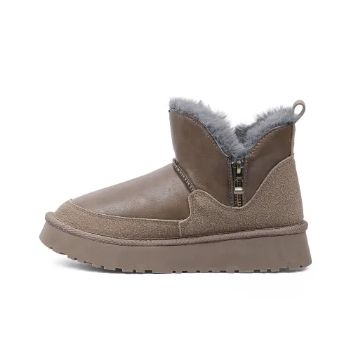 Take the Qin Термический Амортизирующий Увеличивающий Высоту Устойчивый к Износу Короткие Снежные Ботинки Женские