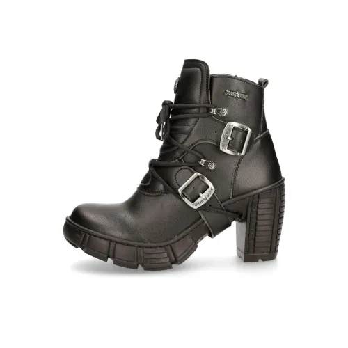 NEW ROCK Ботильоны 10 см Женские Черные