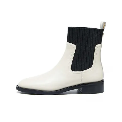 Marie Claire Ankle Длина Челси 3,5 см Женский Реверс Белый