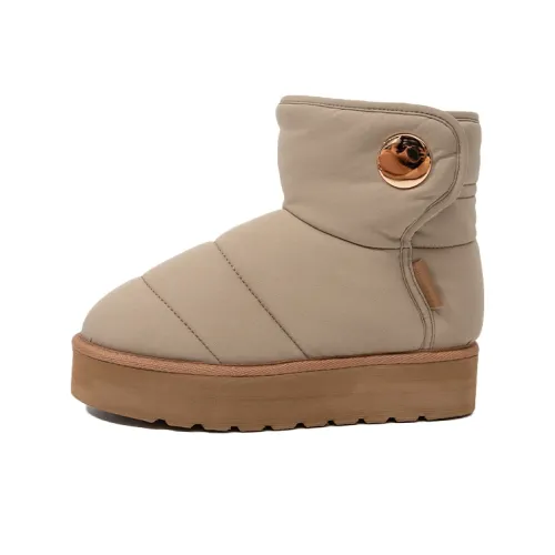 BESTFEEL Короткие Сноубутсы Женские Светло-Желто-Серые