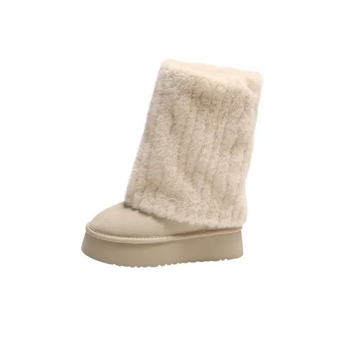 Be Good Термические Аbrasion-Resistant Slip-Resistant Crew Сноубутсы Женские Бежевые