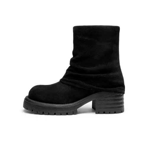 GOLDLION Ботильоны с грубым каблуком Женские