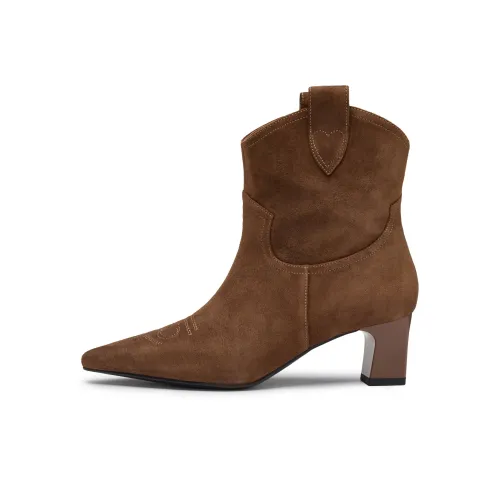 Joypeace Ботильоны Женские Кофе