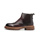 Коричневая обувь с флисовой подкладкой и утеплением