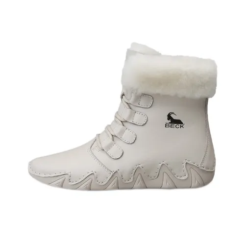 BECK Термический Износостойкий Противоскользящий 13 см Снеговики Женские Экрю