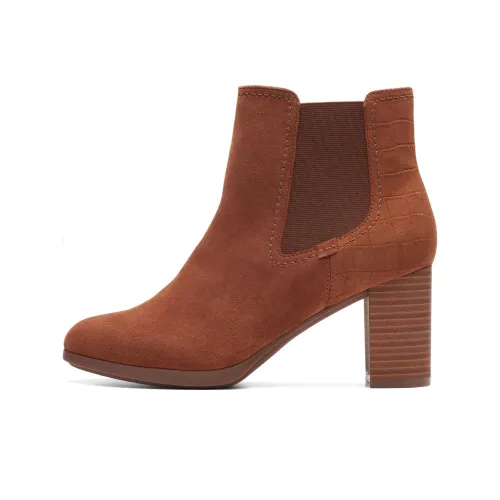 Clarks Короткий Челси 7,5 см Женские Коричневый