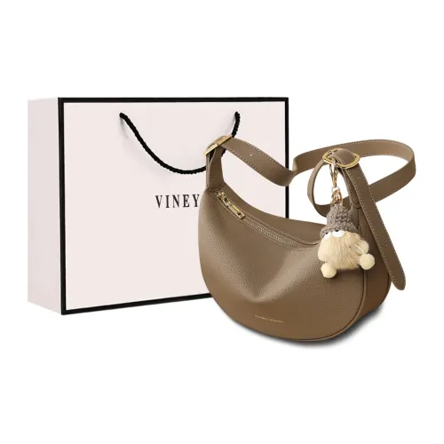VINEY Сумка через плечо из коровьей кожи плечевая сумка сумка-пельмени маленькая женская слоновая серый