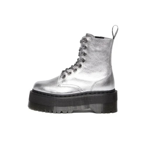 Dr.Martens JADON Max Короткий Мартин Ботинок Женские Серебряный