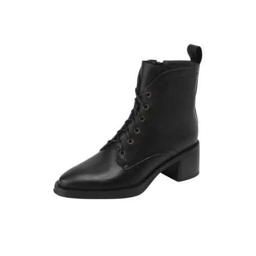 F·LOVES·f Короткий Мартин Ботинок 5 см Женский Черный