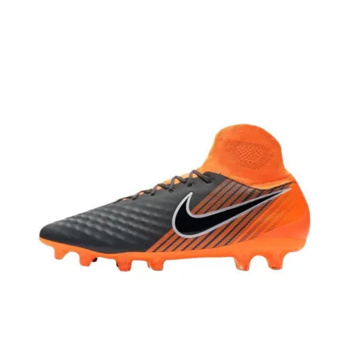 Nike Magista Obra 2 Slip-resistant Abrasion-resistant Football Cleats Unisex Orange Gray Найк Магиста Обра 2 Противоскользящие Устойчивые к истиранию Футбольные бутсы Унисекс Оранжевый Серый