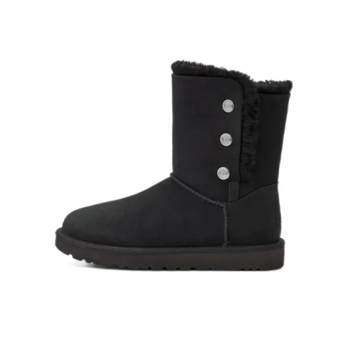 UGG Bailey Snaps Термические Износостойкие Амортизирующие Противоскользящие Носки Экипаж Сноубутсы Женские Черные