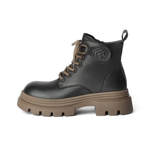 BELLE Short Martin Boot 4,5cm Women's Black Beige