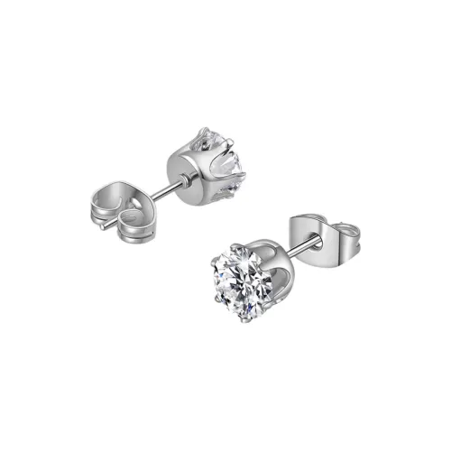 JIBAINANXI Нержавеющая сталь Серьги с цирконием Унисекс