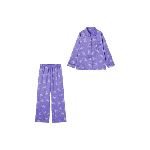 GU Funeral Freelen Collaboration Фиолетовый Женские Пижамные Комплекты