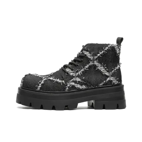 Xiwencha Martin Boot Мужской Черный