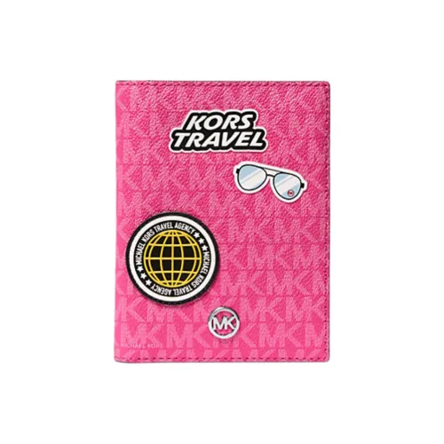 MICHAEL KORS Jet Set Покрытый холст Держатель для паспорта Средний Женский Розовый
