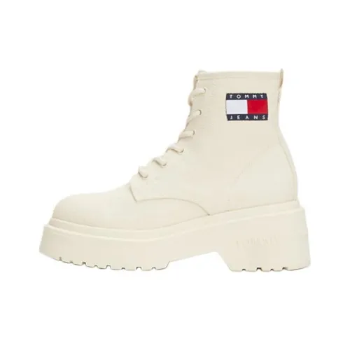 Tommy Hilfiger Короткий Мартин Ботинок Женские Экрю