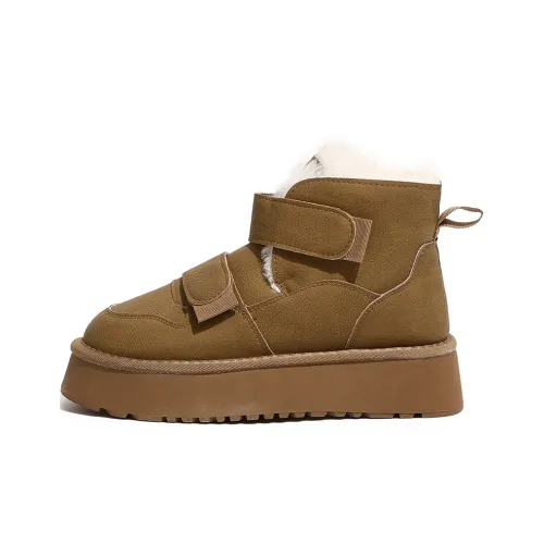 EEueeczs Термический Увеличение Высоты Устойчивый к Износу Водонепроницаемый Противоскользящий Короткие Снежные Ботинки Женские