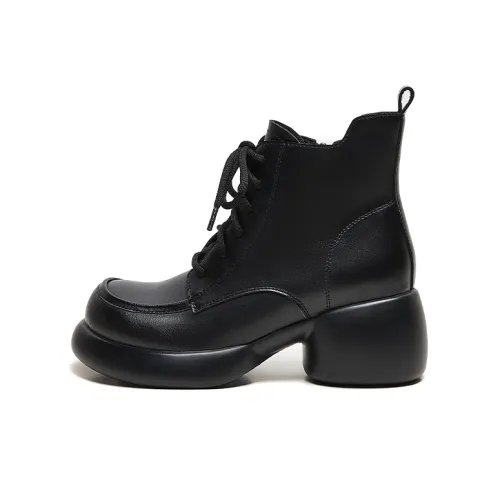 ACESC Короткие ботинки Martin 6,5 см женские черные