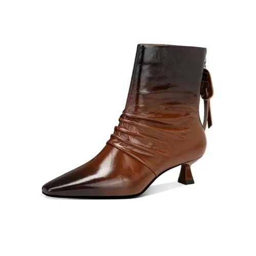 JESSICA SOPHIA Ботильоны 4CM Женские Коричневый