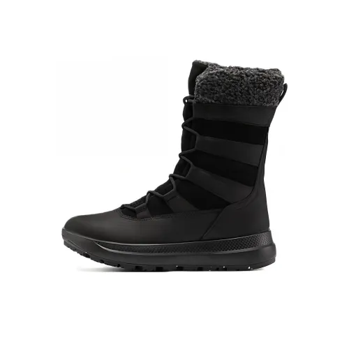 Ecco Колено Высокие Сноубутсы Женские Черные
