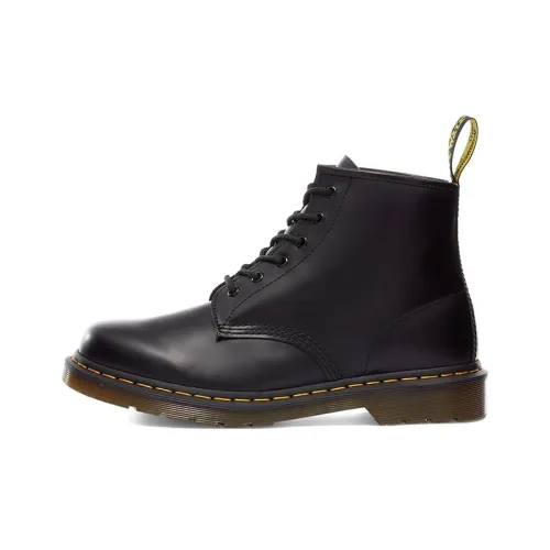 Dr.Martens 101 YS 6 Eyelets Короткий Мартин Ботинок Унисекс Черный