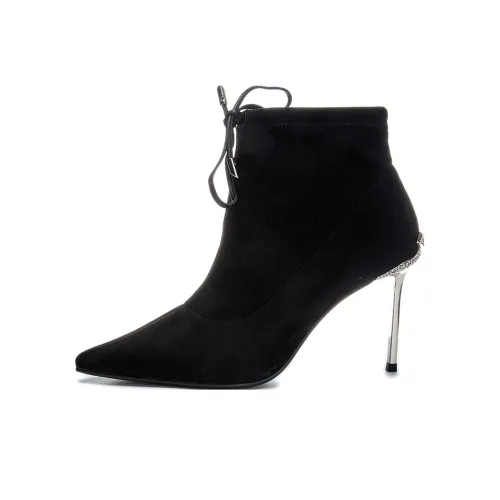POOQ Ботильоны 8,5CM Женские Черные