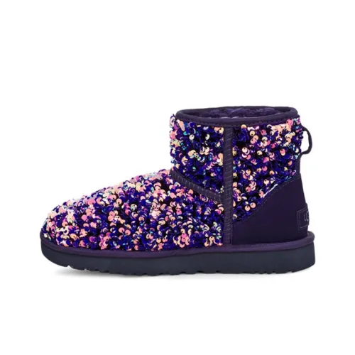 UGG CLASSIC MINI Термический Износостойкий Устойчивый к Сцеплению Короткий MID Голень Снежные Ботинки Женские Черный Синий Фиолетовый