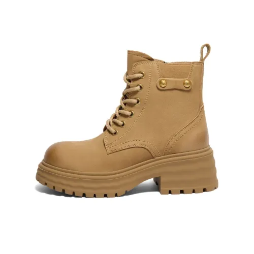 BELLE Short Martin Boot 6 см Женские Кофейный Коричневый