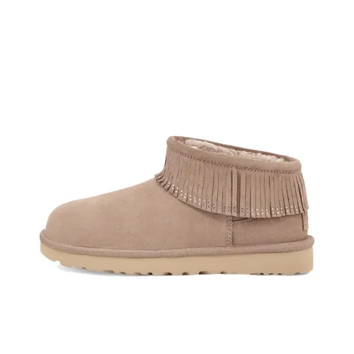 UGG CLASSIC ULTRA MINI Ультра Мини Бахрома Блинг Длина до щиколотки Сноубутсы Женские Цвет бука