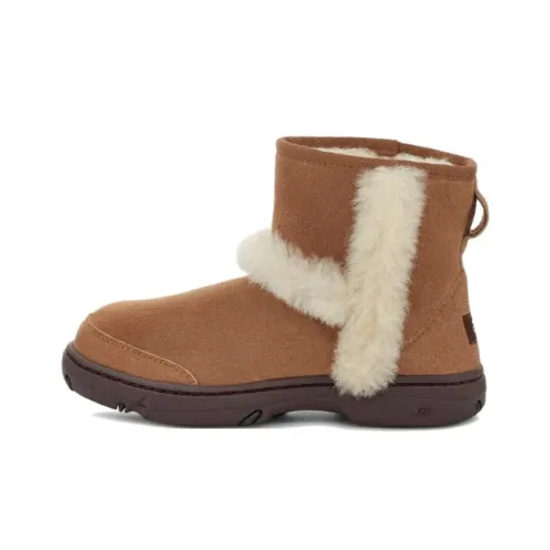 UGG Термостойкие Короткие Снежные Ботинки Женские Каштановые