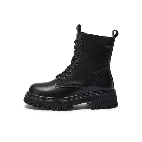 LAORENTOU Носки Crew Martin Boot 4CM Женские Черные