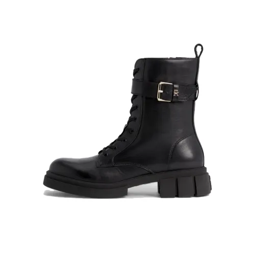 Tommy Hilfiger Короткий MID Голень Мартин Boot Женские Черный