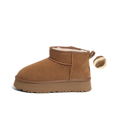 HUANQIU Термический противоскользящий короткий снегокат Мужской Коричневый