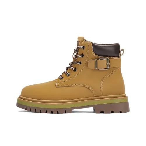 Warrior Short Martin Boot Средний каблук Женский Хаки