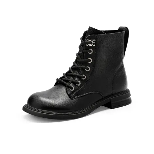ELLE Короткий MID Голень Martin Boot 3 см Женские