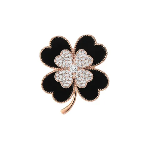 Lockstarfy Медный Циркон Грудь Цветочный Женские