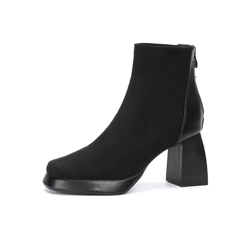 Zubumei Ботильоны 7CM Женские Черные