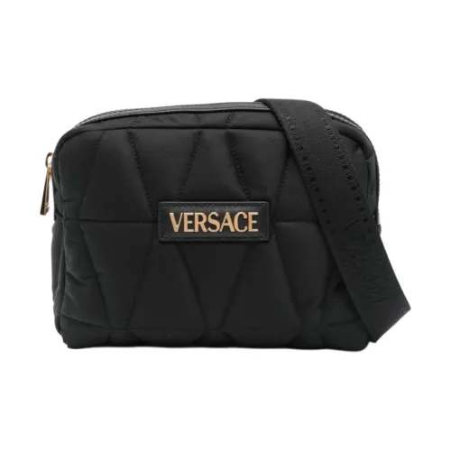 VERSACE Полиамид Одно отделение Через плечо Бананка Мужской Черный