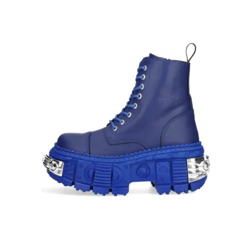 NEW ROCK Короткий ботинок Martin высота 10 см унисекс синий