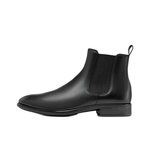 Ecco Compatible Journey Collection Ankle Длина Челси 3,1CM Мужской Черный