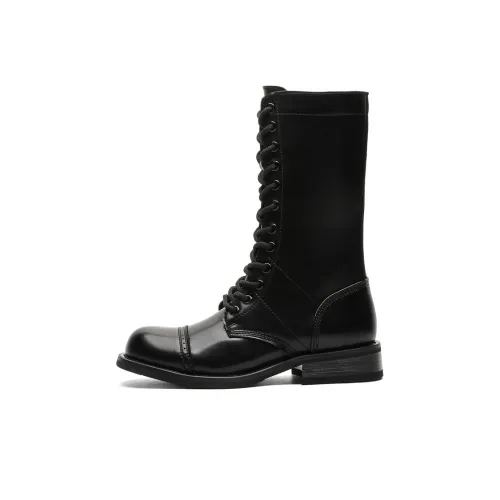 WEISHIBANGWEI Высокие сапоги до колена Унисекс Черные