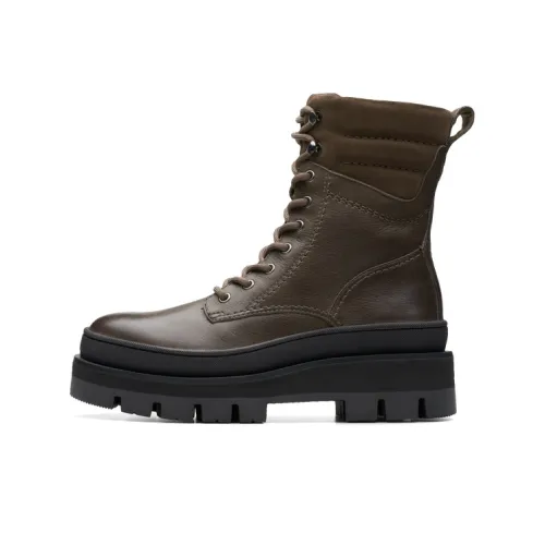 Clarks Мартинсы Темно-зеленый 261740624 Женские