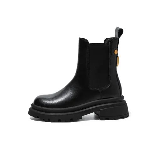 ZHR 14,5cm Челси Средний каблук Женские Черный